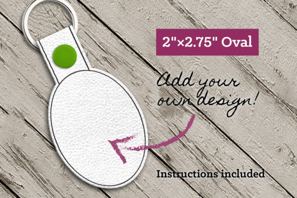 Blank Oval ITH Key Fob