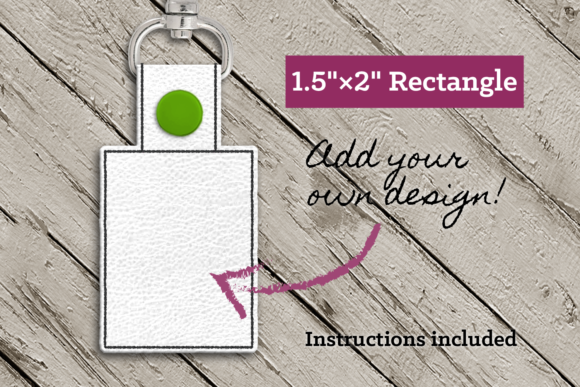 Blank Rectangle ITH Key Fob