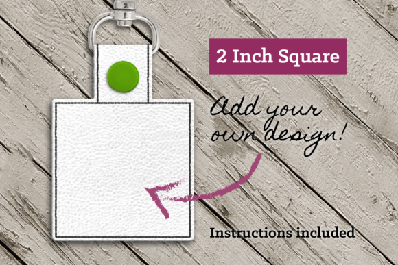 Blank Square ITH Key Fob