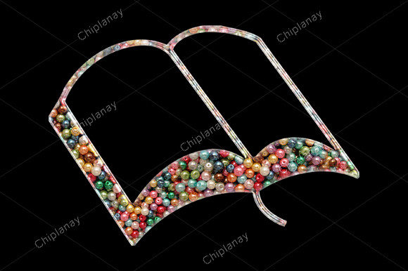 Book Reader Beads Colorful Embroidery