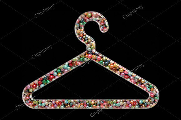 Clothes Hanger Beads Colorful Embroidery