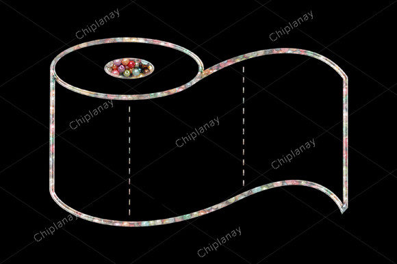 Colorful Toilet Paper Beads Embroidery
