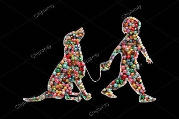 Dig Walker Boy Beads Colorful Embroidery