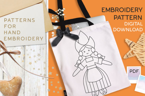 DIY Dutch Girl Embroidery