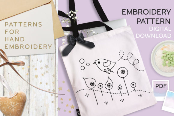 DIY Embroidery Flying Bird