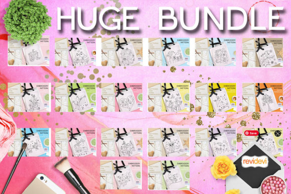 DIY Hand Embroidery Patterns Bundle