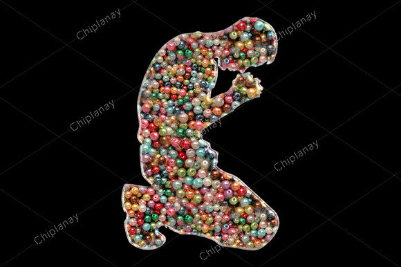 Faith Praying Beads Colorful Embroidery