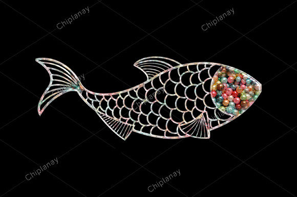 Fish Shark Beads Colorful Embroidery