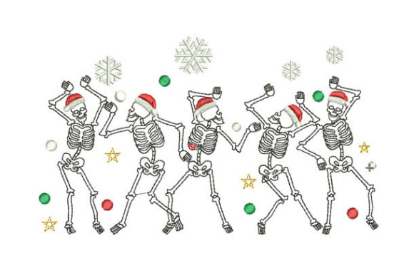 Merry Christmas Dancing Skeletons