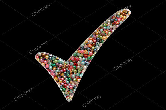 Ok Approval Icon Beads Embroidery