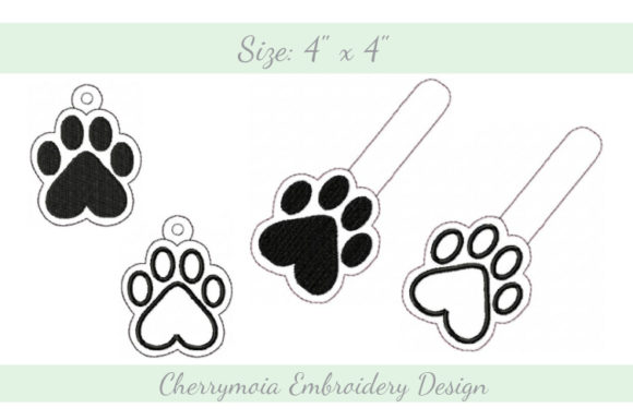 Paw Key Fob ITH