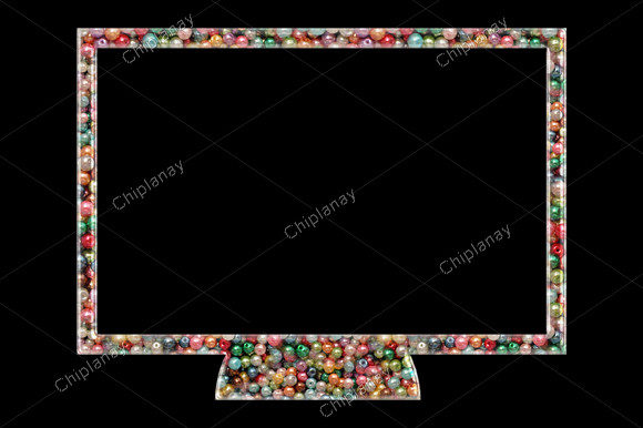 TV Screen Beads Colorful Embroidery