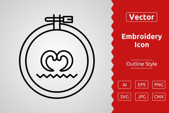 Vector Embroidery Outline Icon